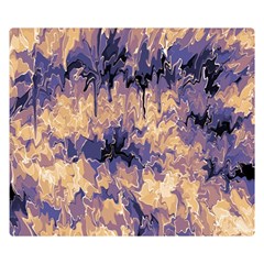 Yellow And Purple Abstract Double Sided Flano Blanket (small)  by Dazzleway