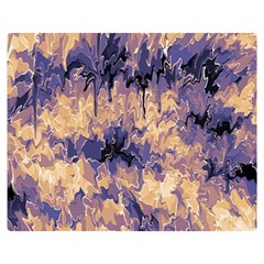 Yellow And Purple Abstract Double Sided Flano Blanket (medium)  by Dazzleway