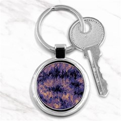 Purple And Yellow Abstract Key Chain (round)