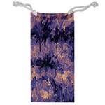 Purple and yellow abstract Jewelry Bag Front