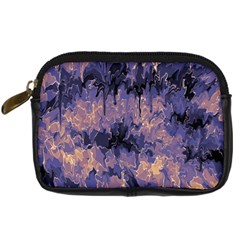 Purple And Yellow Abstract Digital Camera Leather Case