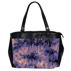 Purple And Yellow Abstract Oversize Office Handbag (2 Sides)