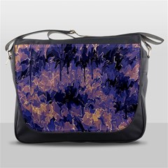 Purple And Yellow Abstract Messenger Bag by Dazzleway