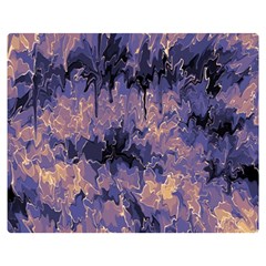 Purple And Yellow Abstract Double Sided Flano Blanket (medium) by Dazzleway