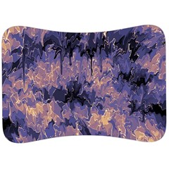 Purple And Yellow Abstract Velour Seat Head Rest Cushion by Dazzleway