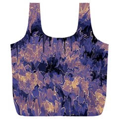 Purple And Yellow Abstract Full Print Recycle Bag (xxl) by Dazzleway