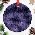 Purple and yellow abstract Round Ornament (Two Sides) Front