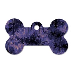 Purple And Yellow Abstract Dog Tag Bone (two Sides) by Dazzleway