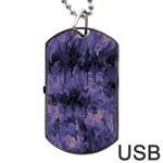 Purple and yellow abstract Dog Tag USB Flash (Two Sides) Front