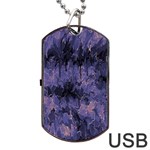 Purple and yellow abstract Dog Tag USB Flash (Two Sides) Back