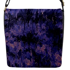 Purple And Yellow Abstract Flap Closure Messenger Bag (s) by Dazzleway