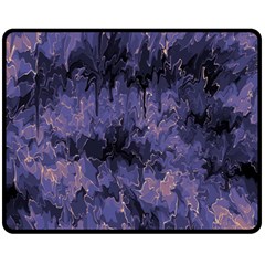 Purple And Yellow Abstract Double Sided Fleece Blanket (medium) by Dazzleway