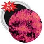 Pink abstract 3  Magnets (100 pack) Front