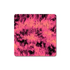 Pink abstract Square Magnet