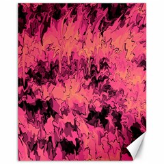 Pink abstract Canvas 11  x 14 