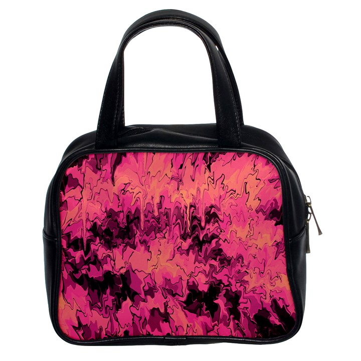 Pink abstract Classic Handbag (Two Sides)