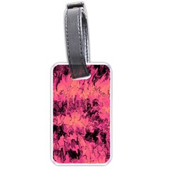 Pink abstract Luggage Tag (one side)