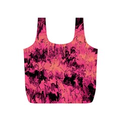 Pink abstract Full Print Recycle Bag (S)