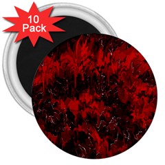 Red Abstract 3  Magnets (10 Pack)  by Dazzleway