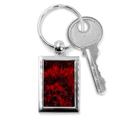 Red Abstract Key Chain (rectangle) by Dazzleway