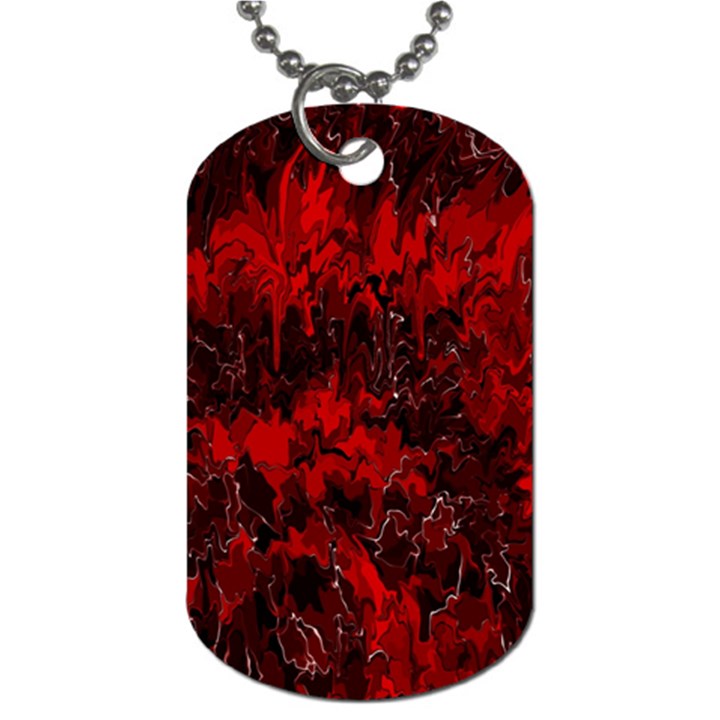 Red abstract Dog Tag (Two Sides)