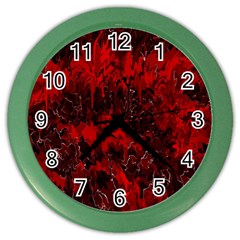 Red Abstract Color Wall Clock by Dazzleway