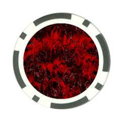 Red Abstract Poker Chip Card Guard (10 Pack) by Dazzleway