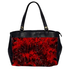 Red Abstract Oversize Office Handbag (2 Sides) by Dazzleway