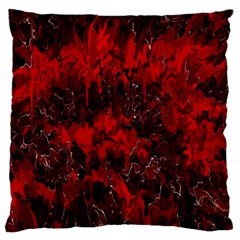 Red Abstract Large Cushion Case (two Sides) by Dazzleway