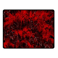 Red Abstract Double Sided Fleece Blanket (small)  by Dazzleway