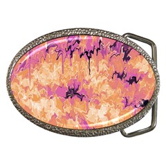 Yellow And Pink Abstract Belt Buckles by Dazzleway