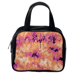 Yellow And Pink Abstract Classic Handbag (one Side) by Dazzleway