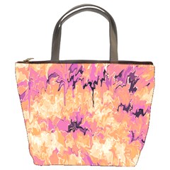 Yellow And Pink Abstract Bucket Bag by Dazzleway