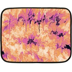 Yellow And Pink Abstract Fleece Blanket (mini) by Dazzleway