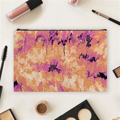 Yellow And Pink Abstract Cosmetic Bag (large) by Dazzleway