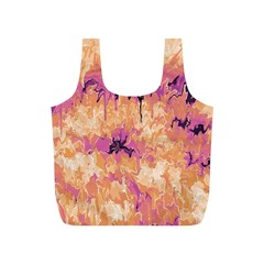 Yellow And Pink Abstract Full Print Recycle Bag (s) by Dazzleway