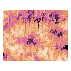 Yellow And Pink Abstract Double Sided Flano Blanket (large)  by Dazzleway