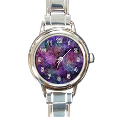 Multicolored Abstract Round Italian Charm Watch by Dazzleway