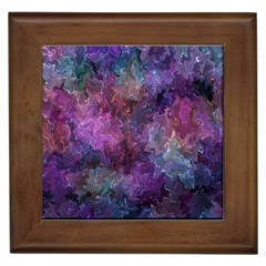 Multicolored Abstract Framed Tile by Dazzleway