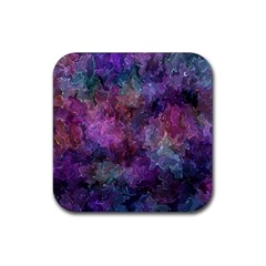 Multicolored Abstract Rubber Coaster (square)  by Dazzleway