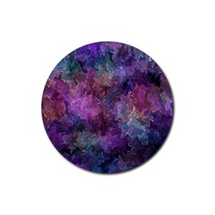 Multicolored Abstract Rubber Coaster (round)  by Dazzleway