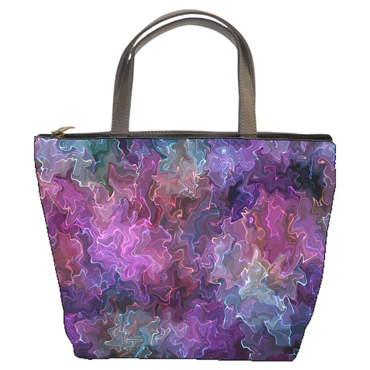 Multicolored abstract Bucket Bag