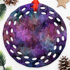 Multicolored abstract Round Filigree Ornament (Two Sides)