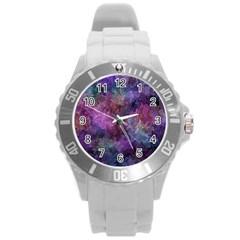 Multicolored abstract Round Plastic Sport Watch (L)