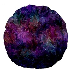 Multicolored abstract Large 18  Premium Flano Round Cushions