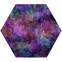 Multicolored Abstract Wooden Puzzle Hexagon by Dazzleway