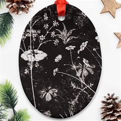 Dark Floral Artwork Ornament (oval) by dflcprintsclothing