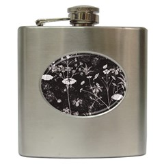 Dark Floral Artwork Hip Flask (6 Oz)