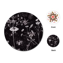 Dark Floral Artwork Playing Cards Single Design (round) by dflcprintsclothing