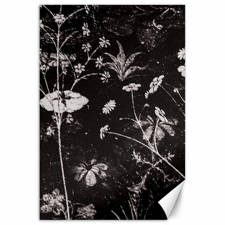 Dark Floral Artwork Canvas 20  x 30 